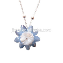 Bohemian Summer Blue Blume Kette Halskette